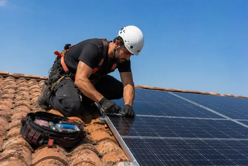 Maintenance et monitoring de panneaux solaires à Boulbon