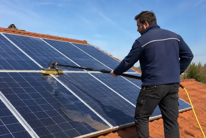 Nettoyage et entretien de panneaux solaires à Boulbon